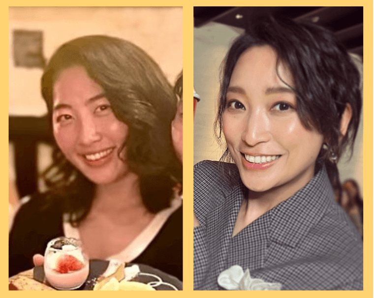 松本花林さんと杏さんの斜めの顔画像